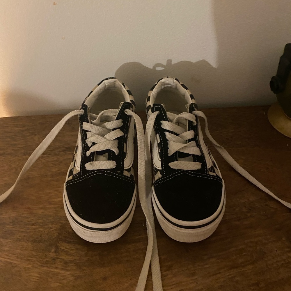 Vans Kids Classic Black and White Sneakers
